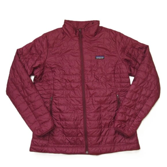 NWT Patagonia Women's Nano Puff in Chicory Red Quilted Full Zip Jacket XL - Picture 1 of 4